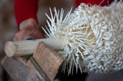 Georgians set decorative tree ablaze to usher in hope for new year