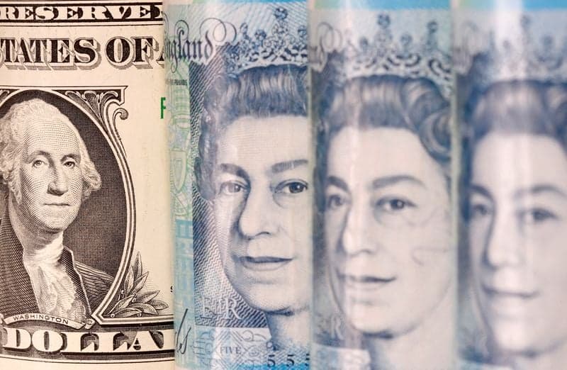 Sterling holds near highest level in over three months ahead of US data