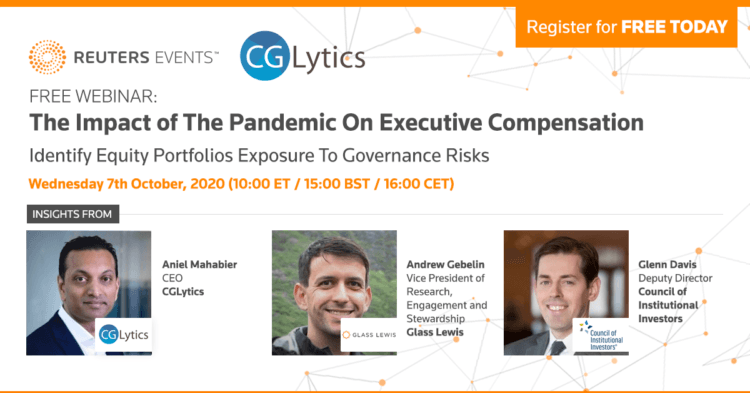 Reuters Events Free Webinar – The Impact of The Pandemic On Executive Compensation