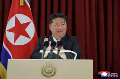 Image for North Korea's Kim seen draping coffins with flag at Russia treaty anniversary
