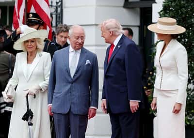 Image for King Charles and Queen Camilla to say farewell to Trump and First Lady Melania on last day of US state visit