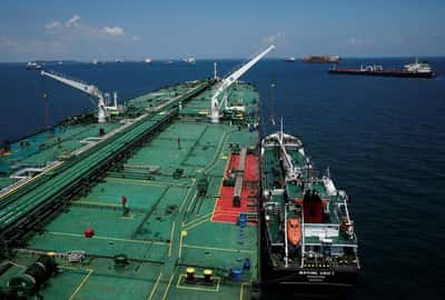 Image for Supertanker rates fall from record highs