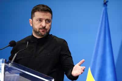 Image for Ukraine's Zelenskiy sets target for interceptor drone production