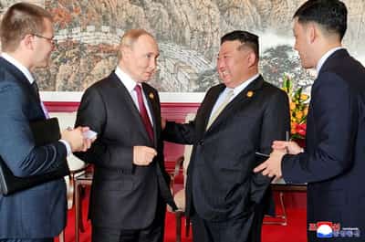 Image for North Korean leader Kim calls ties with Russia top priority in Victory Day message to Putin