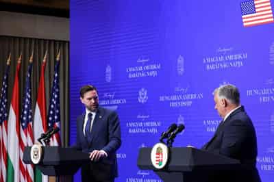 Image for Factbox-Key quotes from Vance and Orban's news conference