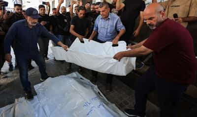 Image for Israeli strike kills parents and two children in Gaza, medics say