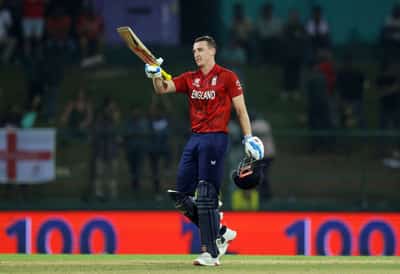 Image for Cricket-Brook ton leads England to nervy win over Pakistan and T20 World Cup semis