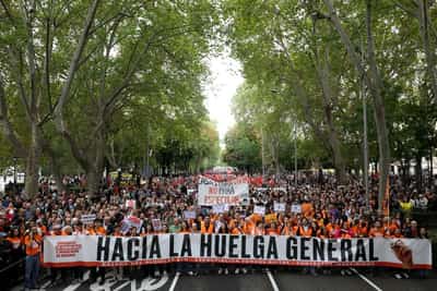 Image for Tens of thousands protest across Spain over housing crisis