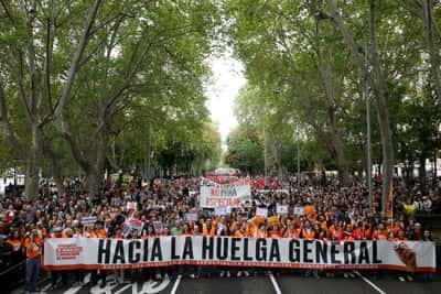 Image for Tens of thousands protest across Spain over housing crisis