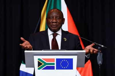 Image for Ramaphosa says US discussing coming to G20 in South Africa, White House denies