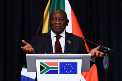 Image for Ramaphosa says US discussing coming to G20 in South Africa, White House denies