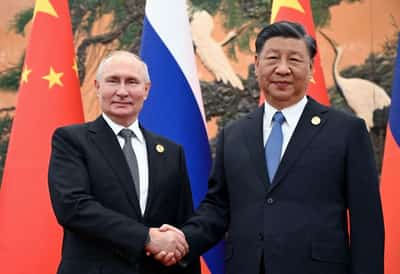 Image for China's Xi arrives in Moscow in show of support for Putin after Ukrainian drones target capital
