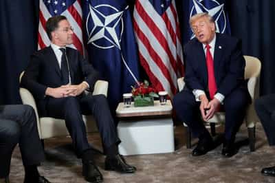 Image for Trump meets NATO chief as Iran war strains alliance