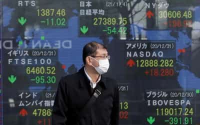 Image for Asian shares slip, bitcoin tumbles as inflation worries linger