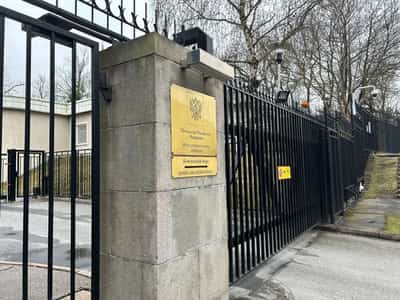 Image for Swedish police arrest man trying to force his way into Russian embassy in Stockholm