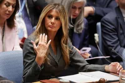 Image for Melania Trump chairs UN meeting on children in conflict