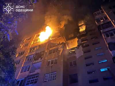 Image for Two children among five injured in Russia's air attack on Odesa, Ukraine says