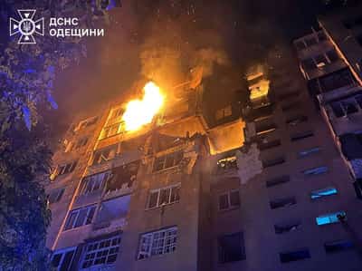 Image for Two children among five injured in Russia's air attack on Odesa, Ukraine says