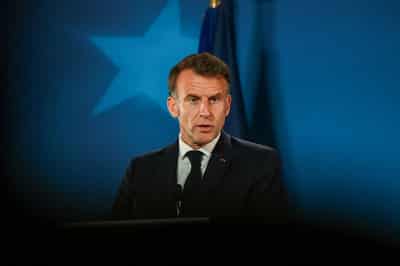 Image for French navy has intercepted another Russian 'shadow fleet' tanker, Macron says
