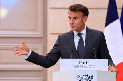 Image for France's Macron says French Navy boarded Russia-linked oil tanker