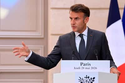 Image for France's Macron says French Navy boarded Russia-linked oil tanker