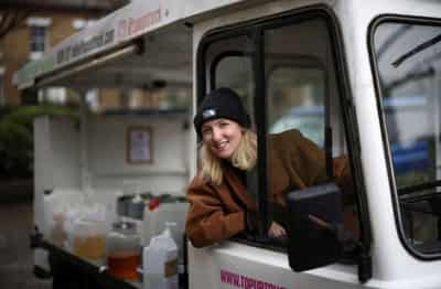 Image for On a retro style milk truck, London entrepreneur chases a &#8216;zero waste&#8217; future