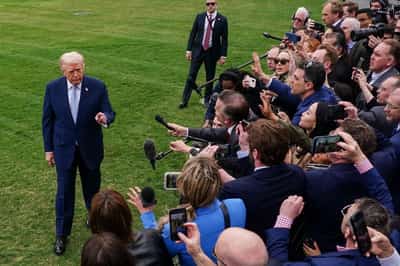 Image for Trump says he is banning media outlets CNN, MS NOW, Politico from White House