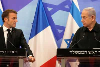 Image for Israel's Netanyahu accuses Macron of standing with Hamas