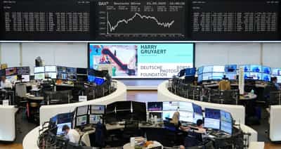 Image for Europe's STOXX 600 records best month since May; looming US shutdown in focus