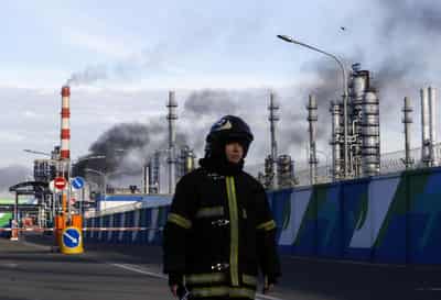 Image for Second Moscow refinery attack this week damages units, sparks fires, sources say