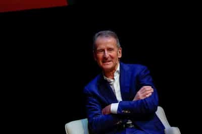 Image for Volkswagen CEO sees tight race with Tesla for e-car crown by 2025