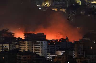 Image for Israeli airstrikes pound Beirut suburb, Hezbollah warns Israelis