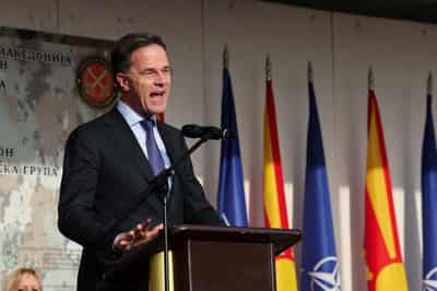 Image for Exclusive-NATO allies will keep supporting Ukraine despite situation in Iran, Rutte says