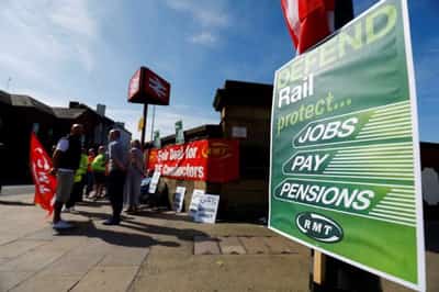 Image for UK’s biggest rail strike in 30 years disrupts travel, PM Johnson vows to stay firm