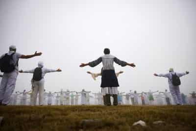 Image for Hundreds celebrate 'divine new year' near Bulgarian mountain lake