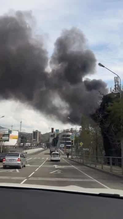Image for Drone attack causes fire at Russia's Tuapse refinery, authorities say