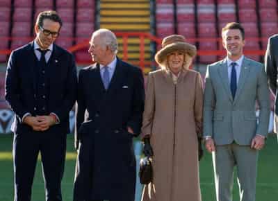 Image for ‘Wonders of Wrexham’: King Charles meets Hollywood stars at lowly Welsh club