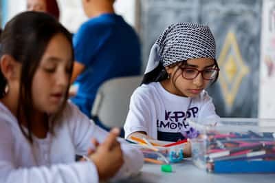 Image for In West Bank art centre, Palestinian children paint hopes beyond checkpoints