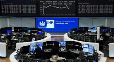 Image for European shares hit record high as energy stocks surge; tech, financials stumble
