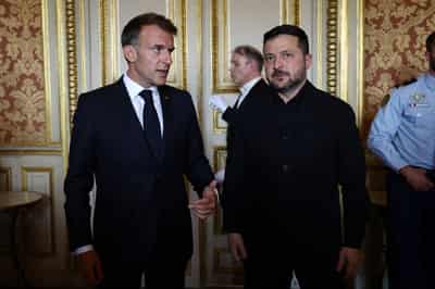Image for Ukraine to produce French missiles, orders war planes, Macron says