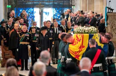 Image for King Charles and siblings hold silent vigil to late mother, Queen Elizabeth