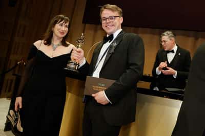Image for Oscar statuette for 'Mr. Nobody Against Putin' goes missing on flight
