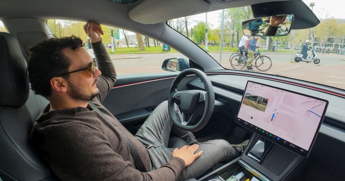 Inside one of Amsterdam's first supervised self-driving Teslas