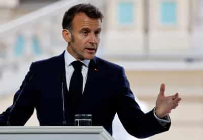 Image for France's Macron: Gaza conditions are 'intolerable,' hopes to discuss it with Netanyahu and Trump