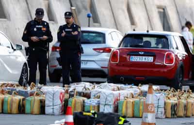 Image for Greece arrests three over cocaine-loaded ship seized by Spain in 2023