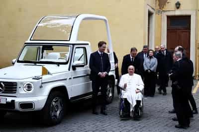 Image for Vatican unveils Pope Francis’ new popemobile, an all-electric Mercedes