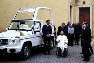 Image for Vatican unveils Pope Francis’ new popemobile, an all-electric Mercedes