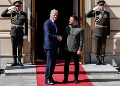 Image for Ukraine's Zelenskiy arrives in Oslo for funeral of King Harald