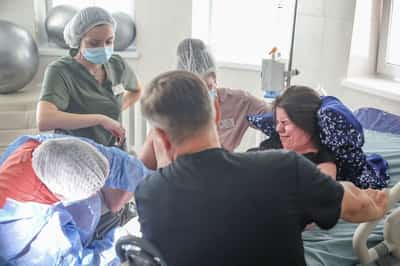 Image for On a Kyiv maternity ward, babies are born during air raids