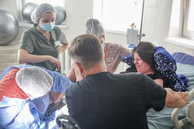 Image for On a Kyiv maternity ward, babies are born during air raids